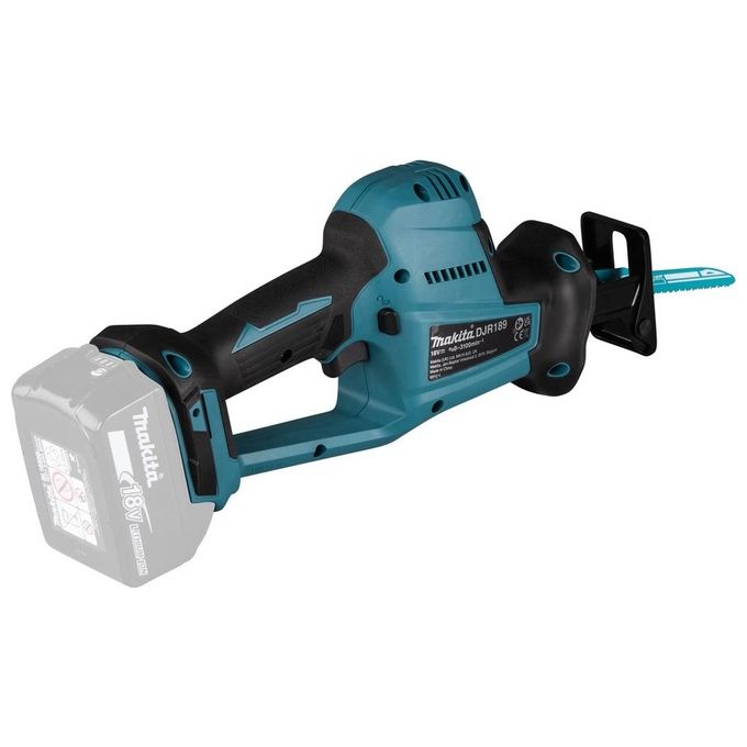 Makita DJR189ZJ Seghetto Diritto a Batteria Motore Brushless 18V Velocita' Variabile Fino a 3100 spm Luce LED Inclusa Valigetta Makpac e 3 Lame Colore Nero Blu