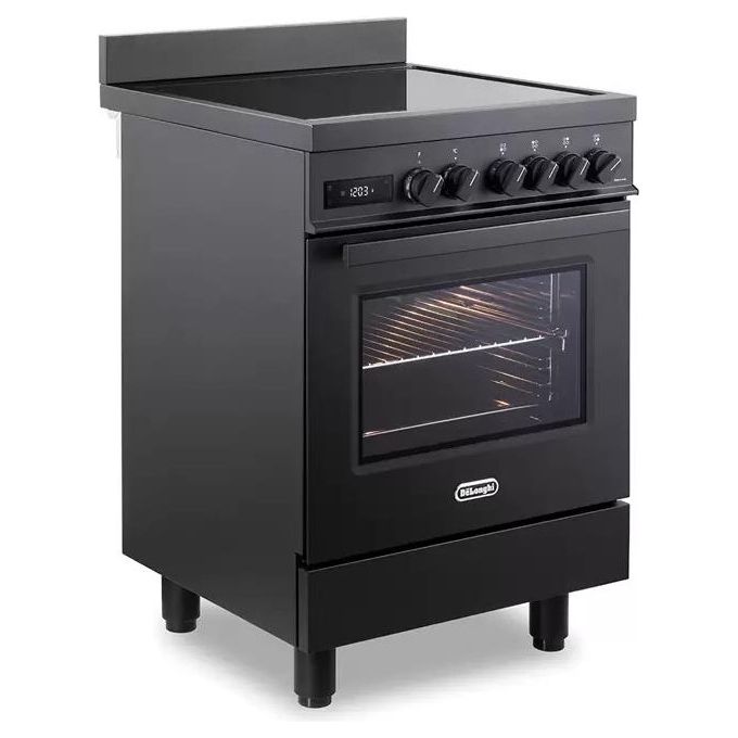 De'Longhi PRO 66 MAL IN Professional Cucina a Induzione 60x60 cm 4 Zone Forno Elettrico 74 L Classe A colore Antracite