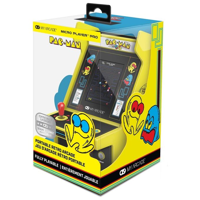 My Arcade DGUNL-4194 Micro Player Pro Console da gioco portatile schermo 2.75'' con gioco Pac-Man incluso colore Multicolore