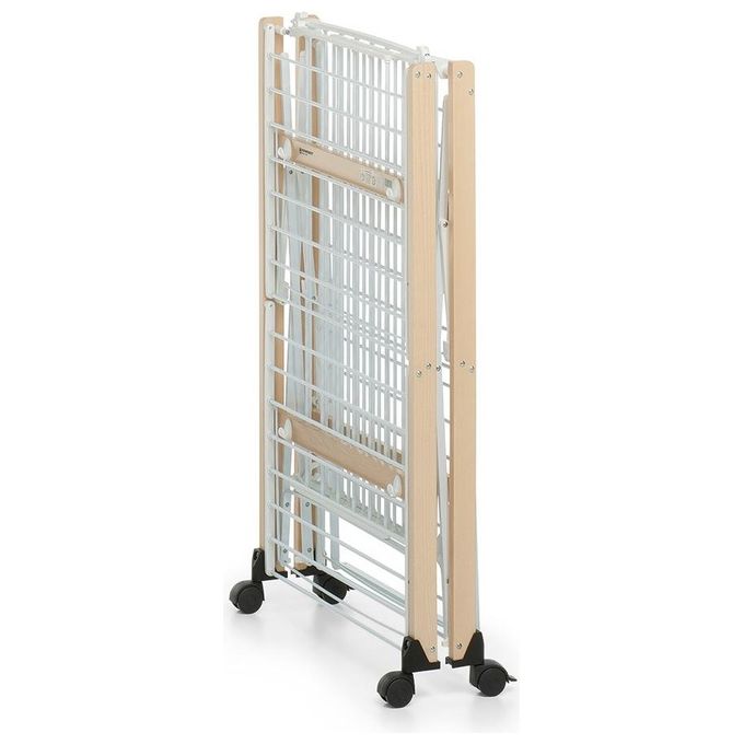 Foppapedretti SuperGulliver Evo Stendibiancheria Pieghevole 35 m con Ruote e Barra Porta Spalle colore Naturale