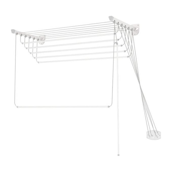 Colombo New Scal SG140 Stendibiancheria Sali e Stendi da Parete 140 cm 6 Fili 8.4 m 4 Kg Acciaio Verniciato colore Argento