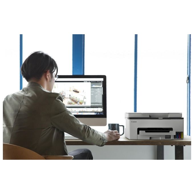 Canon GX1050 MAXIFY Stampante Multifunzione Inkjet A4 600x1200 DPI Wi-Fi Ethernet Display Touch 2.7'' colore Nero Bianco