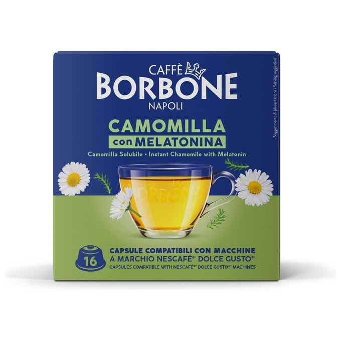 Borbone Capsule Compatibile Dolce Gusto Camomilla e Melatonina 16 Pezzi