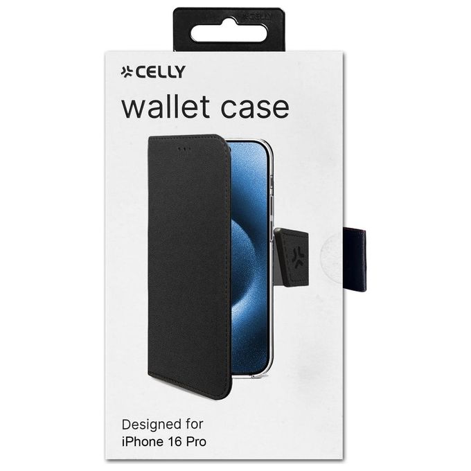 Celly Wally Case per iPhone 16 Pro Nero