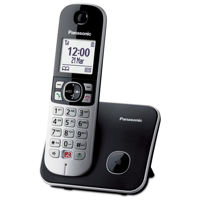 Panasonic KX-TG6851JTB Telefono Cordless DECT Display 1.8'' Vivavoce Blocco Chiamate Rubrica 200 voci colore Nero