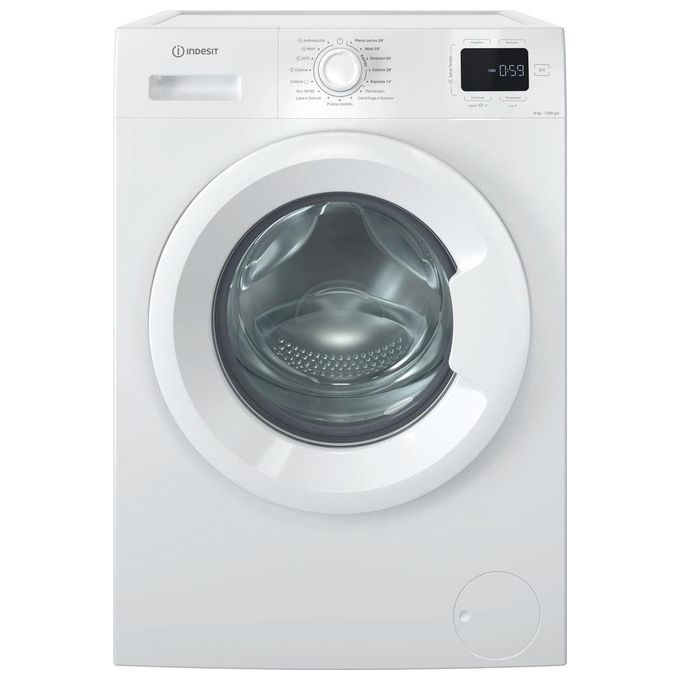 Indesit IM862MYTIMEIT Lavatrice a caricamento frontale 8 Kg 1200 giri Classe B Motore Inverter 55 cm Bianco