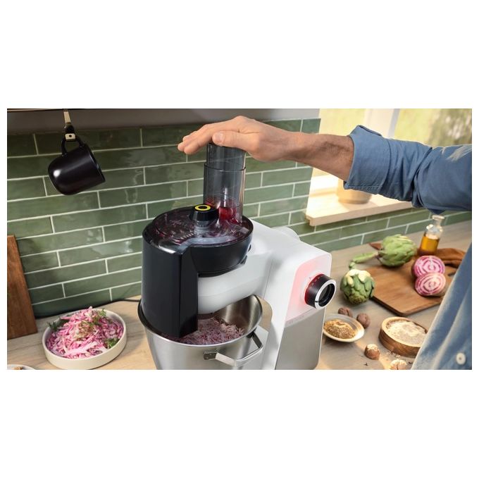 Bosch MUZS68VL Set di attacchi per miscelare e lavorare prodotti alimentari con 5 dischi in acciaio inox colore Nero Trasparente