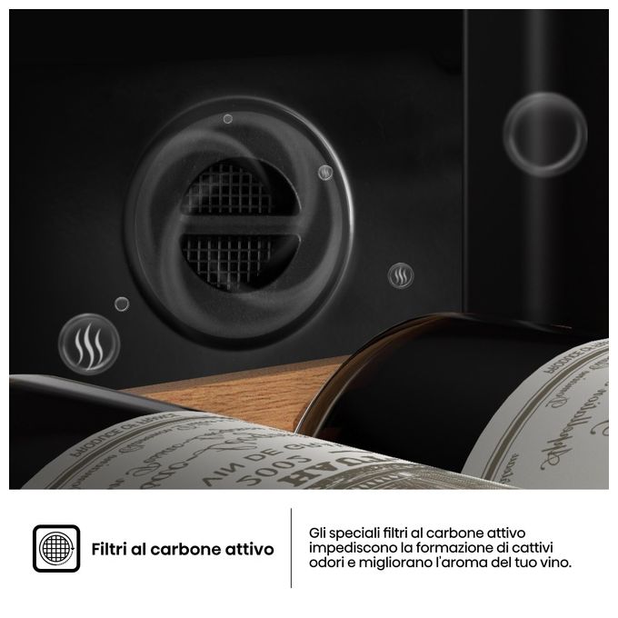 Hisense RW3N230GELF Cantinetta Vino 108 Bottiglie 239 L Classe F 38 dB Zona Temperatura 5-20 °C Wi-Fi LED colore Nero