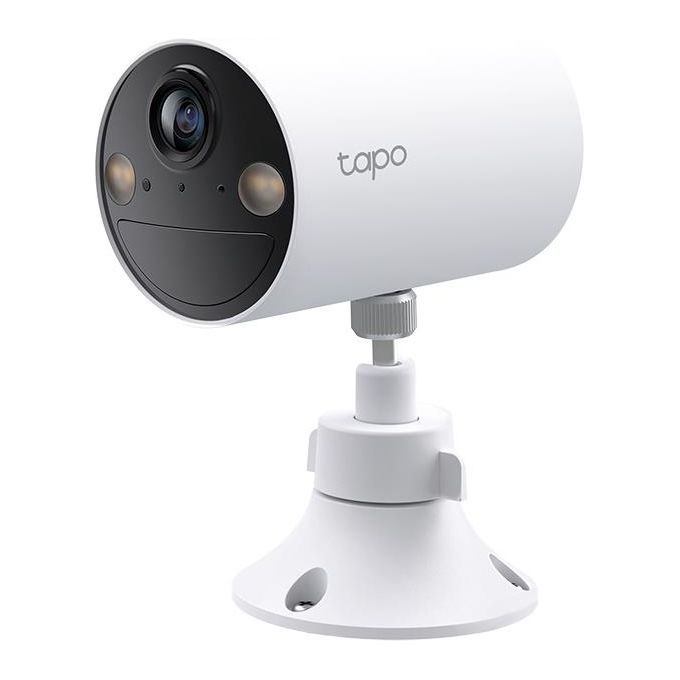 TP-Link TC82 Tapo Telecamera di Sorveglianza IP Wire-Free 2K Batteria 6400 mAh IP65 Wi-Fi Visione Notturna colore Bianco
