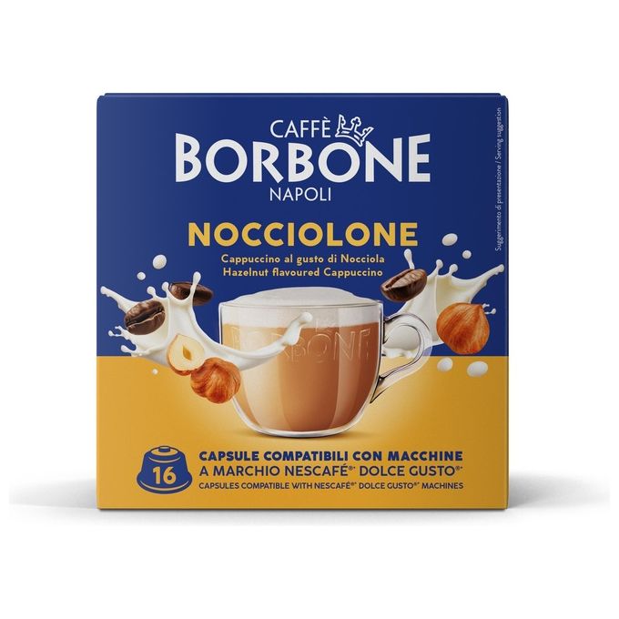 Borbone Dolce Re Nocciolone Sacchetto 16 Capsule Compatibili Dolce Gusto