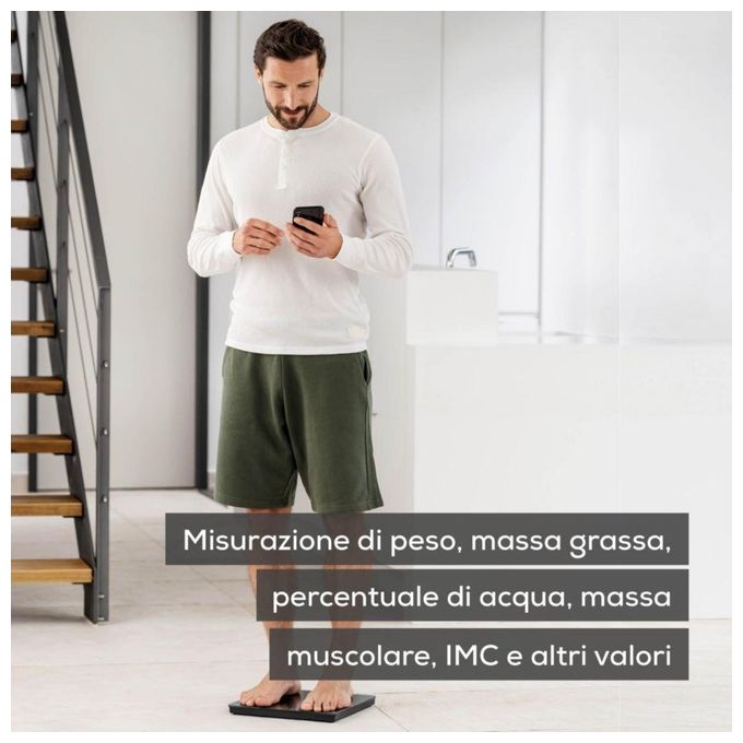 Beurer BF500BT Super Black Edition Bilancia Pesapersone Diagnostica Bluetooth 8 utenti 180 Kg colore Nero