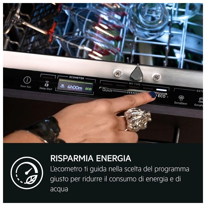 AEG FSE76738P Serie 7000 Lavastoviglie da Incasso 14 coperti Classe A 43 dB AirDry Wi-Fi Motore Inverter (82x60x56 cm) colore Acciaio Inossidabile