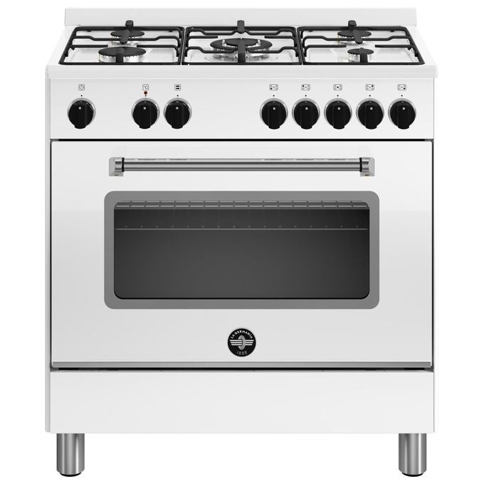 La Germania AMN855EBV-24 Americana Cucina 80x50 cm 5 Fuochi Gas Forno Elettrico 75 L 9 Funzioni Classe A colore Bianco