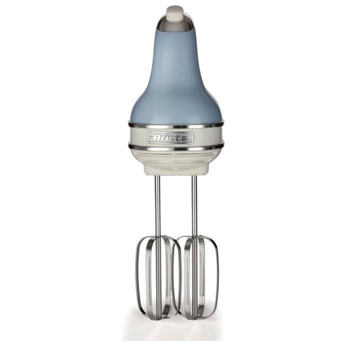 Ariete AR4805 Vintage Sbattitore Elettrico 450W 5 Velocita' Turbo 2 Fruste Acciaio Inox colore Celeste