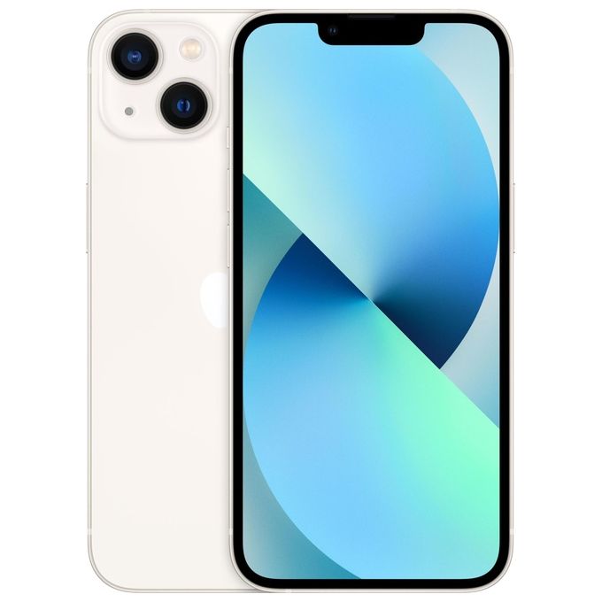 Apple MLQ73QLA iPhone 13 Smartphone 5G 6.1'' OLED 256GB Chip A15 Bionic Doppia Fotocamera 12MP IP68 colore Starlight