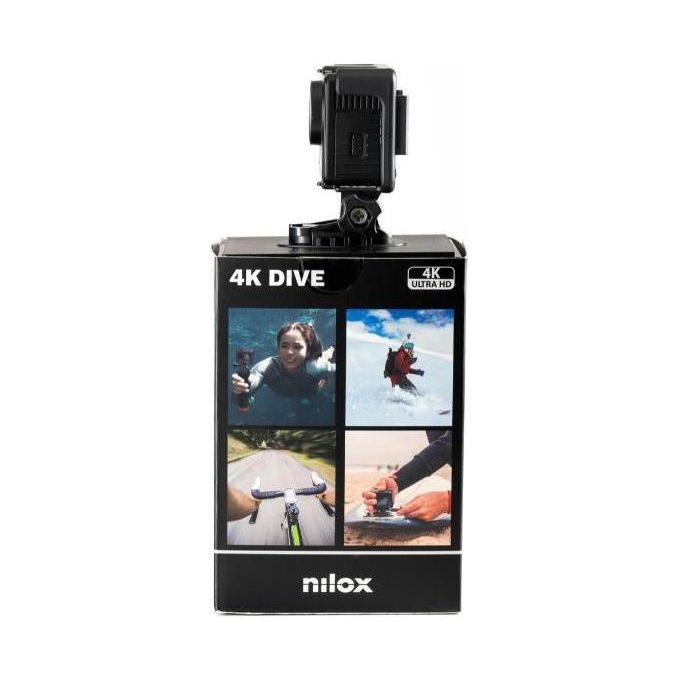 Nilox NXAC4KDIVE001 4K DIVE Action Cam 4K Ultra HD 4 MP Waterproof 10 m Touch Screen Telecomando colore Nero