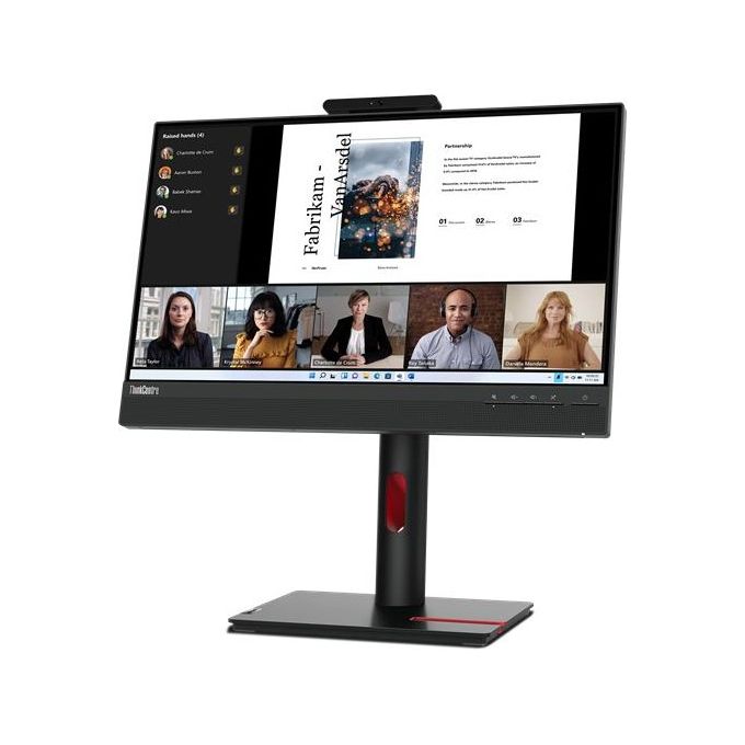 Lenovo 12N8GAT1IT ThinkCentre Tiny-In-One Monitor 21,5'' Full HD IPS LED con Webcam Integrata Altoparlanti Stereo Hub USB VESA 100x100 mm Windows 11 colore Nero