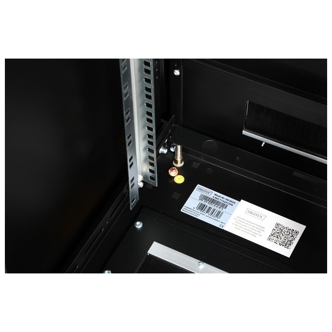 Digitus DN-19 42U-6-6-B-1 Serie Unique Armadio Rack 42U in Acciaio con Porta in Vetro e Predisposizione Ventilazione colore Nero