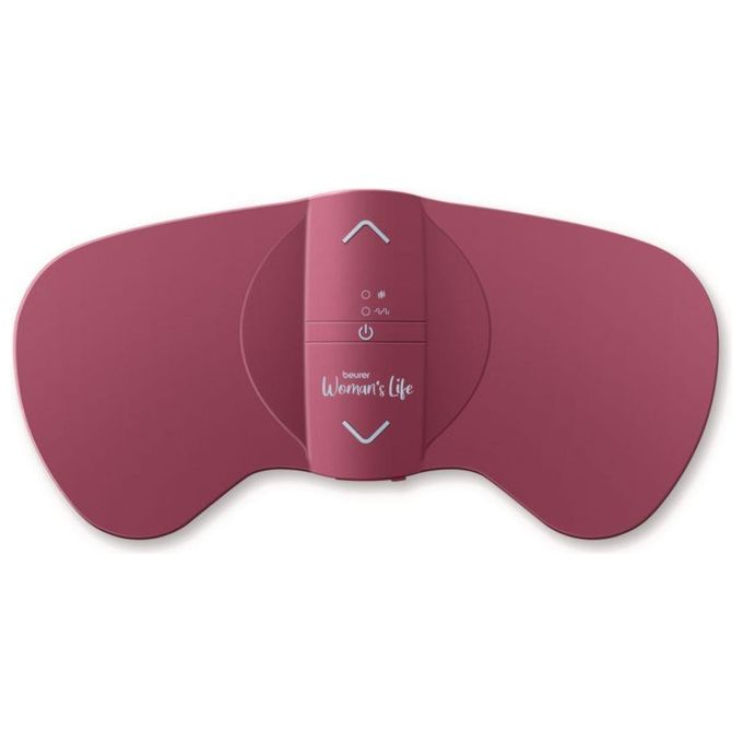 Beurer EM50 Menstrual Relax Dispositivo TENS con Funzione Riscaldante 15 Livelli di Intensita' Batteria Ricaricabile colore Rosa