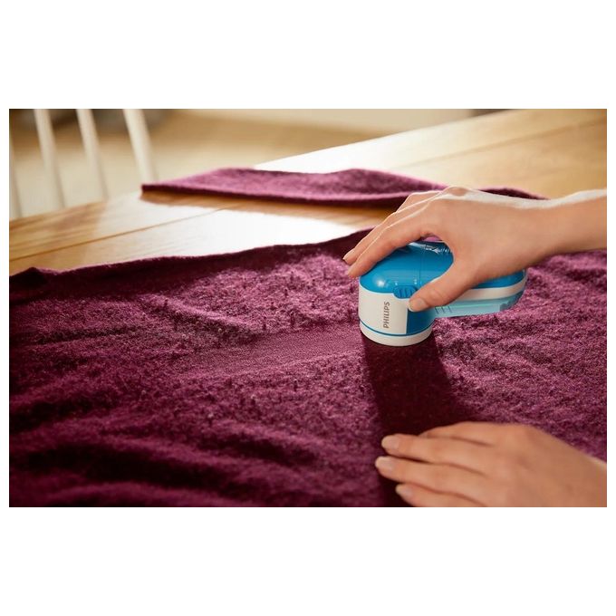 Philips GC026-00 Levapelucchi Elettrico a Batteria Blu
