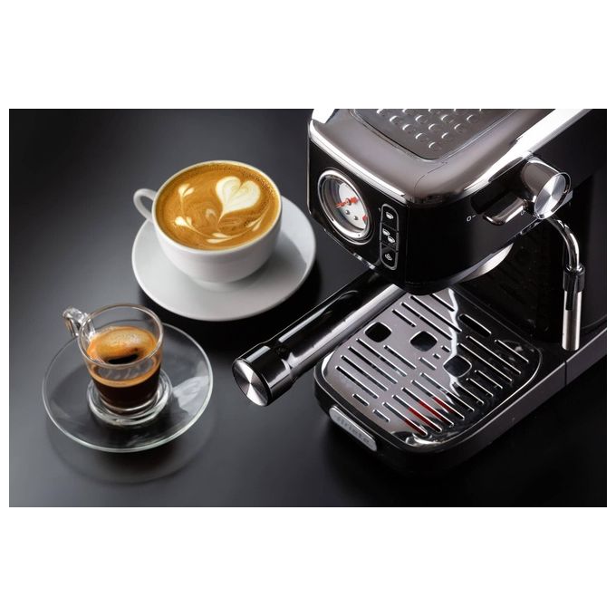 Ariete 1381 Moderna Macchina da caffe' Manuale 1,1 L 15 bar 1300 W Manometro Cialde ESE Cappuccino colore Nero