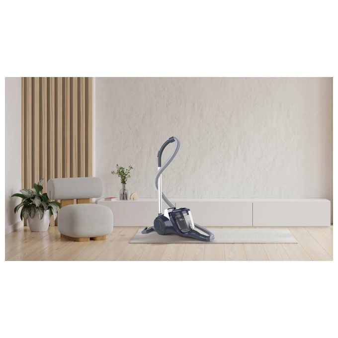 Hoover BR71_BR20011 Breeze Aspirapolvere a Traino con Filo senza Sacco Tecnologia Ciclonica Potenza 700 W Capacita' 2 Litri Glamour Blue