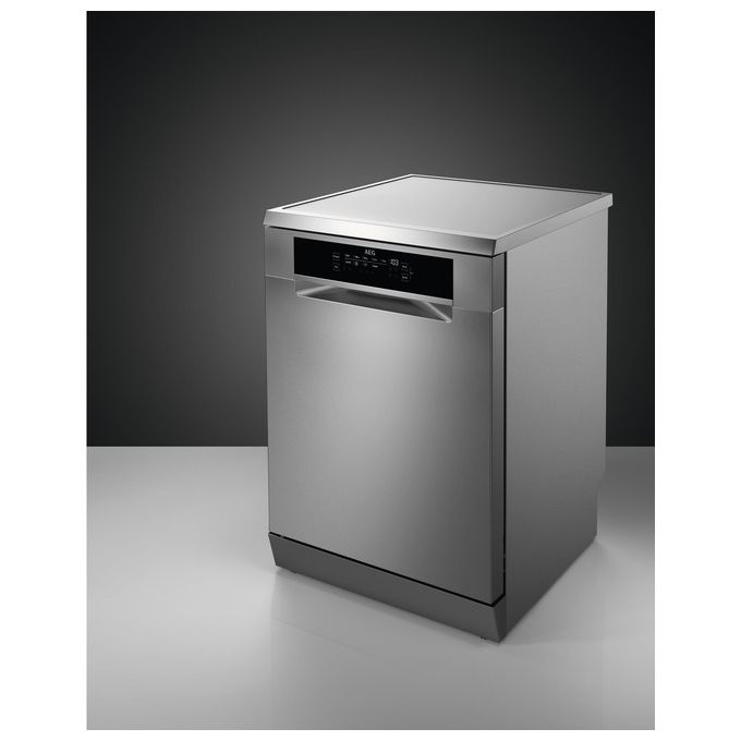 AEG FFB73747PM Serie 7000 Lavastoviglie Libera Installazione 15 coperti Classe D 40 dB AirDry Inverter GlassCare (85x60x60 cm) colore Acciaio Inox