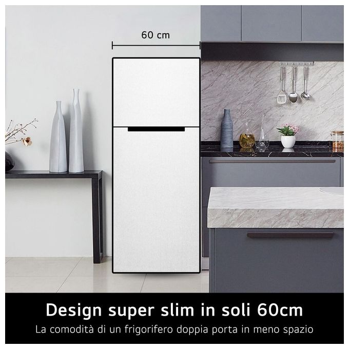 LG GTBV38PZGKD Frigorifero Doppia Porta 335 L 172 cm Classe E 35 dB Total No Frost DoorCooling+ Linear Cooling colore Inox
