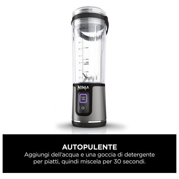 Ninja BC151EUBK Blast Frullatore Portatile per Sportivi Ricaricabile USB-C 0,53 L 14,4 W colore Nero