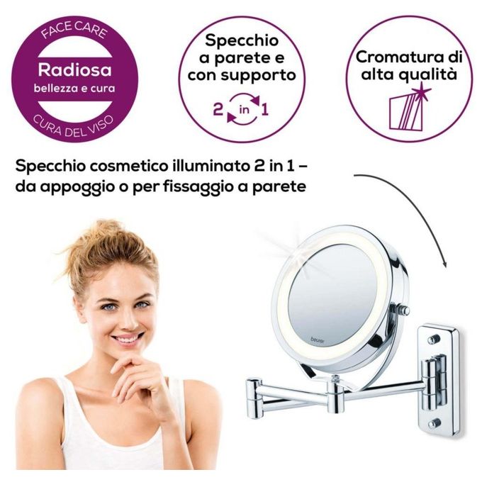 Beurer BS 59 Specchio Cosmetico Illuminato 2 in 1
