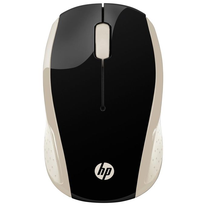 HP 2HU83AA 200 Mouse Wireless Ottico 1000 DPI RF 2.4 GHz Ambidestro Ricevitore USB colore Oro