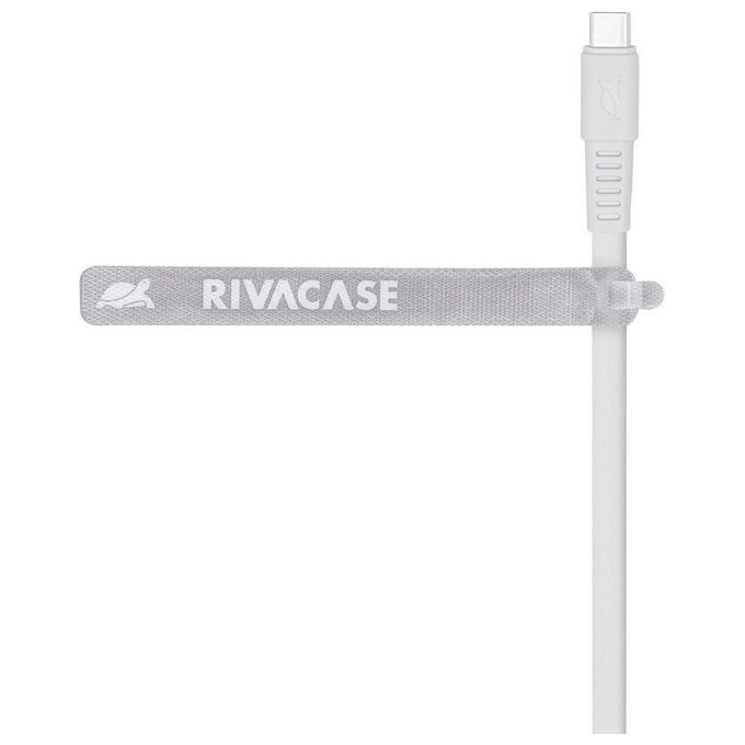 Rivacase Cavo di Ricarica Piatto Type-C - Type-C 1.2mt Bianco
