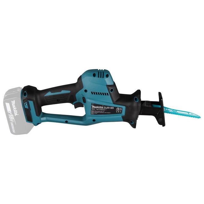 Makita DJR189ZJ Seghetto Diritto a Batteria Motore Brushless 18V Velocita' Variabile Fino a 3100 spm Luce LED Inclusa Valigetta Makpac e 3 Lame Colore Nero Blu