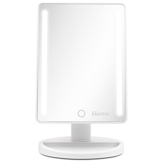 Girmi Specchio per Trucco 16x22cm con Luce Led 1x Batterie e Usb