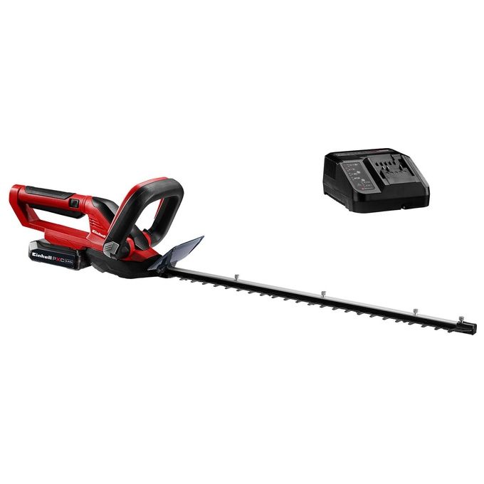 Einhell 3410506 GE-CH 1855-1 Li Kit Tagliasiepi a batteria 18 V 2,5 Ah lama 55 cm impugnatura regolabile colore Nero Rosso