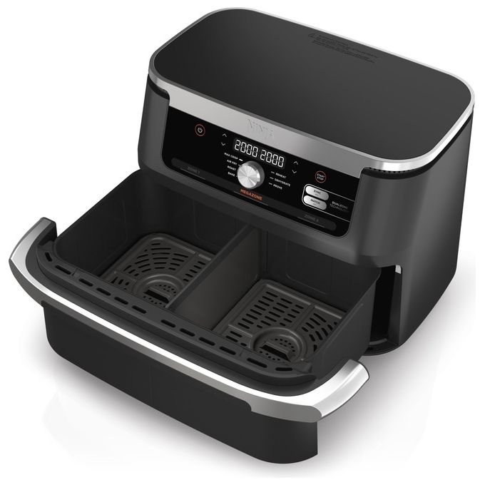 Ninja AF500EU FlexDrawer Friggitrice ad aria 10.4 L 2470 W 7 Programmi Dual Zone Touchscreen colore Nero
