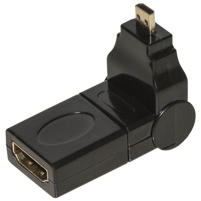 Link adattatore micro hdmi maschio - hdmi femmina con connettore inclinabile e ruotabile