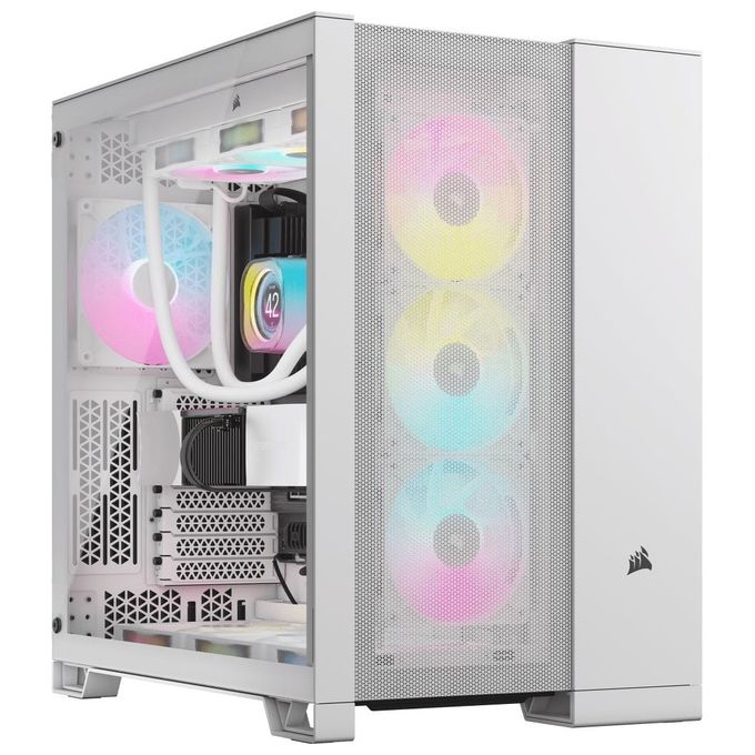 Corsair CC-9011260-WW 6500D AIRFLOW Custodia PC Midi Tower con Supporto Radiatore 360 mm e Pannello in Vetro Temperato colore Bianco