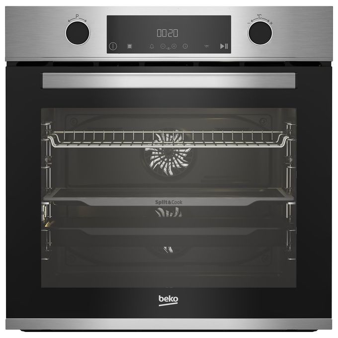 Beko BBVM12400XPS Beyond Forno da incasso Elettrico Pirolitico 72 L Classe A+ 15 Funzioni SplitandCook (59.5x59.4x56.7 cm) colore Acciaio Inox