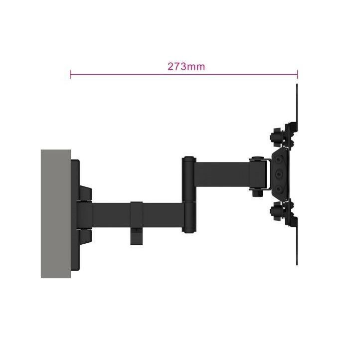Eminent Ewent EasyTurn EW1522 Montaggio a Parete per Tv Lcd Metallo Acciaio Nero Dimensione Schermo 13-42