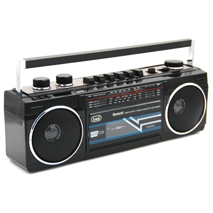 Trevi RR 501 BT Stereo Boombox Portatile Bluetooth Usb SD MP3 Nero