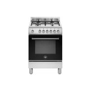La Germania FTR664EXV24 Cucina 60 cm Piano Gas 4 Fuochi Forno Elettrico 56 L Ventilato Grill Classe A (85x60x60 cm) colore Inox Nero