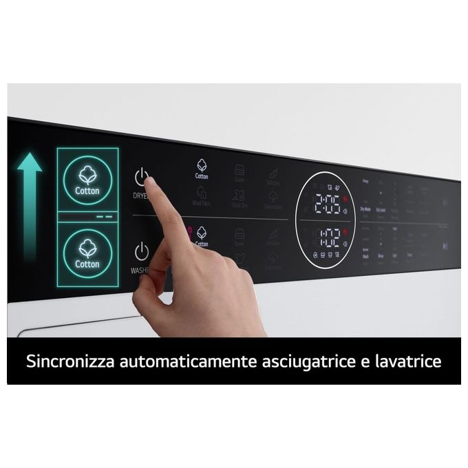 LG WashTower WT1210WWF Colonna Bucato 12-10kg AI DD Classe A-10% A Pannello unificato Bianco