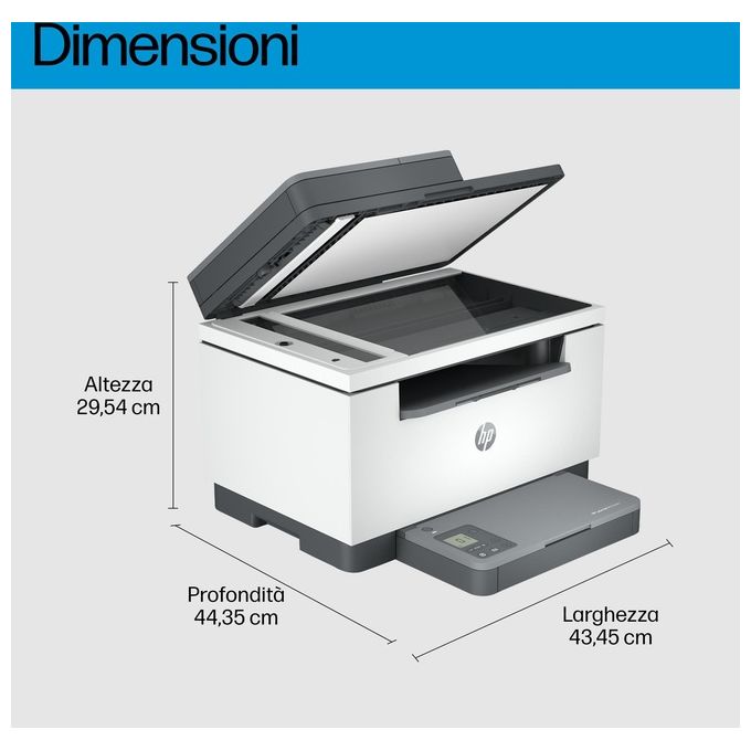 HP 6GX00FB19 LaserJet Stampante Multifunzione Laser A4 29 ppm Fronte Retro ADF Wi-Fi Ethernet colore Nero