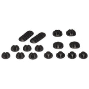 Link KIT_ 16 Pezzi Supporti Adesivi per Gestione Cavi Colore Nero