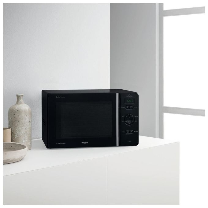 Whirlpool MCP 345 BL Forno a Microonde con Grill Capacita' 25 Litri Potenza 800 W Funzione Crisp Jet DeFrost Display Digitale Nero