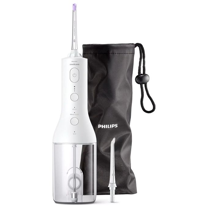 Philips HX3826-31 Sonicare Power Flosser 3000 Irrigatore Orale Cordless Quad Stream 2 modalita' 3 intensita' 250 ml autonomia 14 giorni colore Bianco