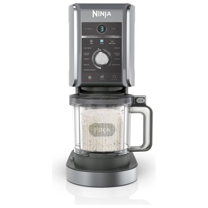 Ninja NC501EU CREAMi Deluxe Gelatiera 2,1 L 800 W 10 programmi 3 vaschette 709 ml timer digitale colore Nero Grigio
