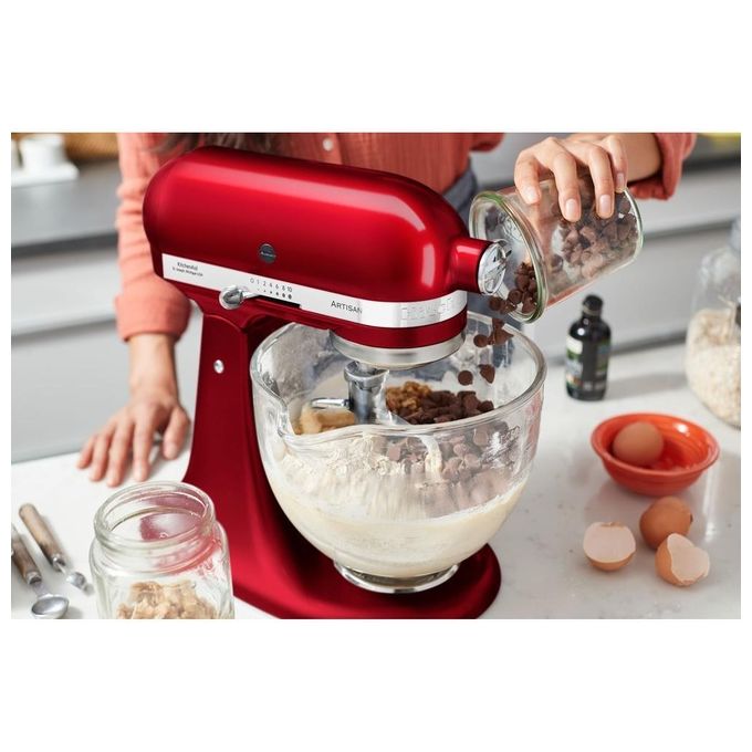 KitchenAid 5KSM185PSECA Artisan Robot da Cucina 4.8 L 300 W 10 Velocita' Acciaio Inox colore Rosso Liebesapfel