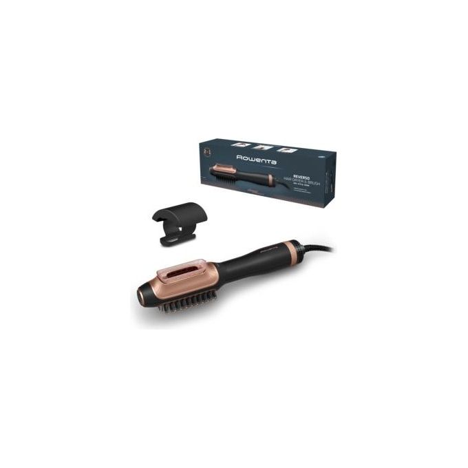 Rowenta CF9840F0 Reverso Spazzola ad Aria Calda 1200 W 2 Regolazioni Temperatura 2 Regolazioni Velocita' Funzione Ionica colore Nero e Rame